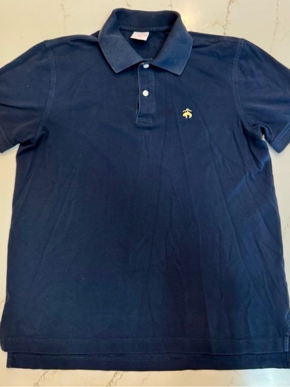 Men's Navy Brooks Brothers Polo Shirt with Embroidered Logo size small